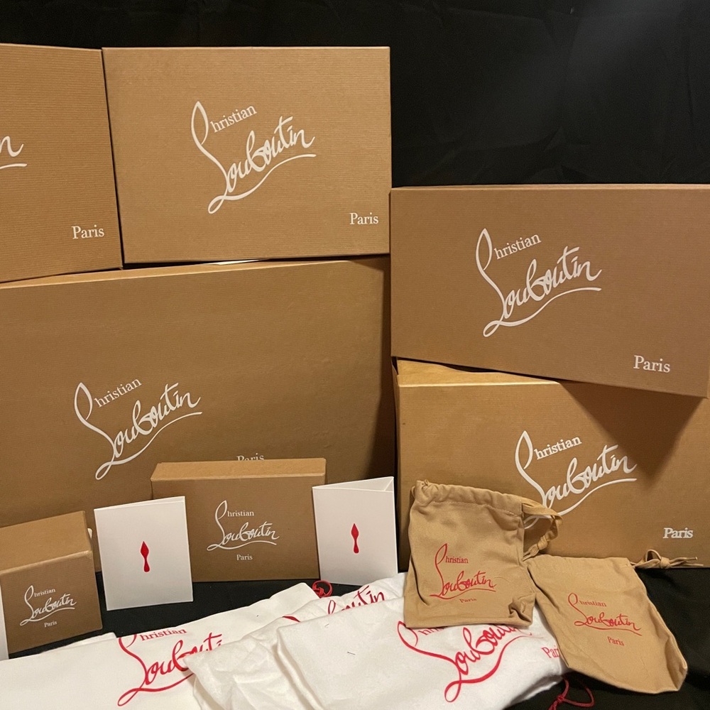 Christian Louboutin Storage Set - Brown and Red